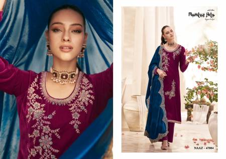 Mumtaz Naaz Heavy Velvet Designer Salwar Suits Catalog
